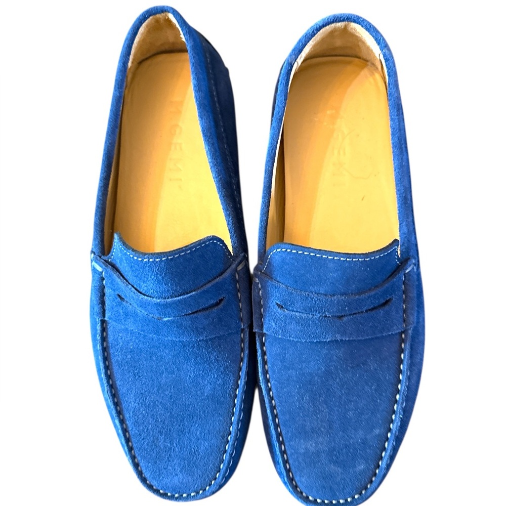 M. Gemi Blue Suede Loafers